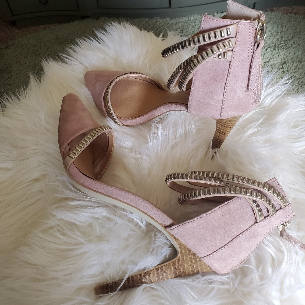 Blush suede 4.5 heel shoe